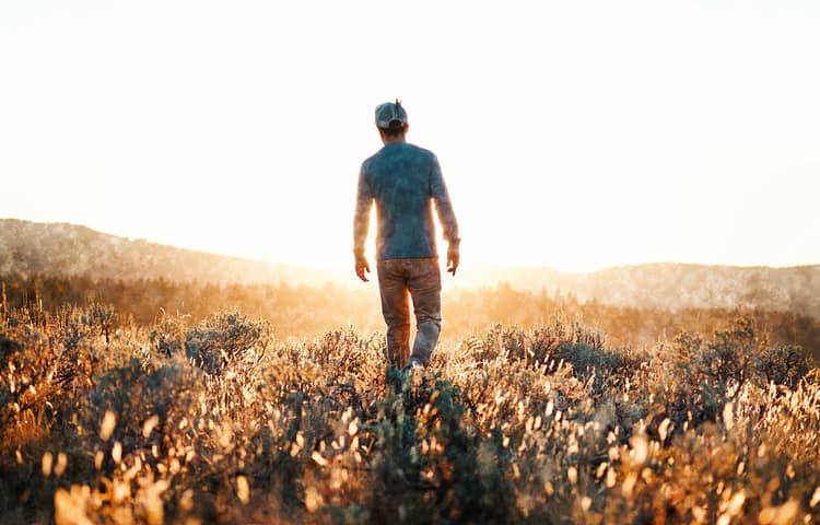 Walking into the sunset